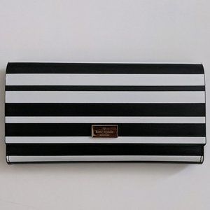 Kate Sade Striped Leather Wallet with New